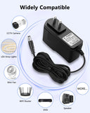 Adaptador de corriente continua de 12V 1A para cámaras de seguridad IP/CCTV. Salida DC 12V 1000mA, entrada AC 100V-240V/50 o 60Hz, enchufe de EE. UU. Incluye cable de alimentación AC a DC de 10 pies (negro)