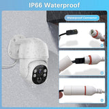 WEILAILIFE 【2-Way Audio & PTZ Digital Zoom 】 4K 8MP PoE IP Security Camera, Wired Outdoor & Indoor Security Cameras, Home Video Surveillance with 18.3m LAN Cable