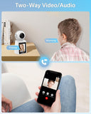WEILAILIFE 【2-Way Video】 Indoor Wireless Pet Dog Security Camera Home WiFi Surveillance Cameras Baby/Elderly Pan Tilt Smart Security Camera