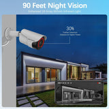 【5.0MP Audio Bidireccional】 Sistema de cámaras PoE, 6 cámaras IP PoE de 5MP, NVR de 8 canales, detección de movimiento, grabación 24/7, visión nocturna, resistente al agua IP67.
