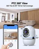 WEILAILIFE 【2-Way Audio】 2K Indoor WiFi Security Camera, 360° Wireless Cameras for Home Security, Baby/Pet/Dog Video Surveillance Camera