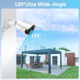 【5.0MP Audio Bidireccional】 Sistema de cámaras PoE, 6 cámaras IP PoE de 5MP, NVR de 8 canales, detección de movimiento, grabación 24/7, visión nocturna, resistente al agua IP67.