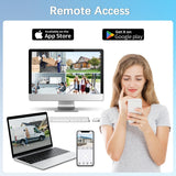 WEILAILIFE 【Flashing LEDs Visual Alert】 5.0Magapixel Extend Wired Security Camera, Home Video Surveillance Camera, CCTV Bullet Cameras for Home & Outdoor Use