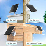 5V Solar Panel for Wireless Outdoor Security Camera, 5W Micro USB Solar Panel for Outdoor Rechargeable Battery Camera, IP66 Waterproof Solar Panels with 10ft Cable