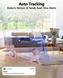 WEILAILIFE 【2-Way Audio】 2K Indoor WiFi Security Camera, 360° Wireless Cameras for Home Security, Baby/Pet/Dog Video Surveillance Camera