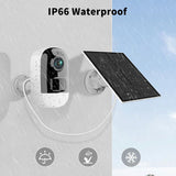 5V Solar Panel for Wireless Outdoor Security Camera, 5W Micro USB Solar Panel for Outdoor Rechargeable Battery Camera, IP66 Waterproof Solar Panels with 10ft Cable
