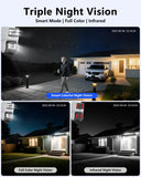 【All-in-One Security System】 4K Wired Security Camera System, Outdoor POE PTZ IP Cameras, Home Video Surveillance Camera Systems