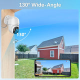 WEILAILIFE 【2-Way Audio & PTZ Digital Zoom 】 4K 8MP PoE IP Security Camera, Wired Outdoor & Indoor Security Cameras, Home Video Surveillance with 18.3m LAN Cable