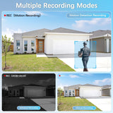 WEILAILIFE 【Flashing LEDs Visual Alert】 5.0Magapixel Extend Wired Security Camera, Home Video Surveillance Camera, CCTV Bullet Cameras for Home & Outdoor Use