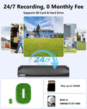 【All-in-One Security System】 4K Wired Security Camera System, Outdoor POE PTZ IP Cameras, Home Video Surveillance Camera Systems