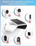 Low-Power Camera Solar Charging Mount, Solar Panel Charger Kit, Sun Rain Shield Cover, Type-C & Micro USB