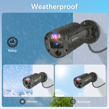【Flashing LEDs Visual Alert】 Dual Power Supply Wired Security Camera System, Wired Cameras for Home Security, Home Video Surveillance System, NVR Security Camera System