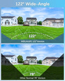 【122° Wide-Angle】 Outdoor Wired Security Camera System, Home Video Surveillance Systems, CCTV Cameras for Home, DVR Surveillance Kits(Enjoy $20 Off Instantly)
