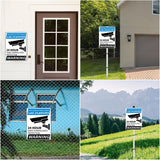 24-Hour Video Surveillance Warning Sign, Outdoor Aluminum Warning Sign, 12''x7'' Security Camera Signs for Home,Warehouse, Driveway Alert, Business,CCTV
