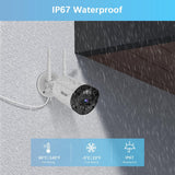【Dual Antenna Enhanced & PIR Motion Detection】 2-Way Audio 5MP Outdoor Wireless Security Camera System, WiFi Video Surveillance, Home Security Cameras NVR