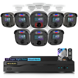 【Gran angular de 122°】 Sistema de cámara de seguridad con cable para exteriores, sistemas de videovigilancia para el hogar, cámaras CCTV para el hogar, kits de vigilancia DVR (¡Disfruta de $20 de descuento al instante!)