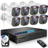 【122° Wide-Angle】 Outdoor Wired Security Camera System, Home Video Surveillance Systems, CCTV Cameras for Home, DVR Surveillance Kits(Enjoy $20 Off Instantly)