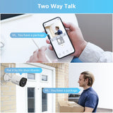 【2-Way Audio】Outdoor Wireless Security Camera System, Home WiFi Video Surveillance Systems