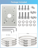 Universal Vertical Pole Corner Mount Bracket for Security Camera, Stainless Steel Pole Mount Adapter with 6 Loops, CCTV Cameras Mounting Brackets, Solar Panel Clamp