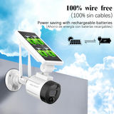 Load image into Gallery viewer, 【2-Way Audio &amp; Wire-Free Solar Powered】 Outdoor Solar Battery Wireless Security Camera System 2-Antenna Enhanced WiFi Surveillance Camera System,10 Channel Home Video Surveillance