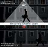 WEILAILIFE Solar Motion Sensor Light Outdoor with Bracket for Garden, Yard, Backyard, Pathway and Porch