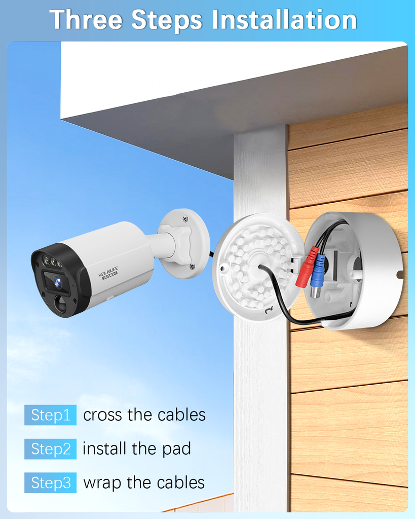 Camera Bell Box Universal Bullet Security Camera Junction Box, Waterproof Security ...