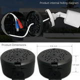 (ABS New) Security Camera Junction Box,Security Camera Bracket Outdoor,Plastic Waterproof Security Camera Mount Hide Cable Junction Box for Arlo Solar Panel Flip Cover Cable Cover