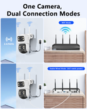 【2-Way Audio】 4MP PTZ Security Cameras Wireless Outdoor, WiFi Camera for Home Security, Home Video Surveillance System, Surveillance DVR Kits