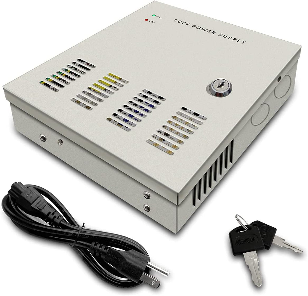 18 Channel CCTV Power Supply Port Box, 12V 10A DC Distributed